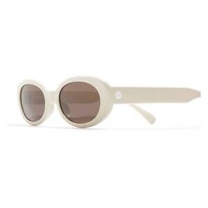 NEW SUNSKI women's bianca oval sunglasses in ivory amber
